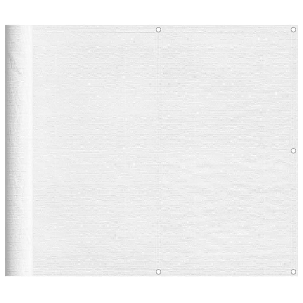 Paravento da Balcone Bianco 90x800 cm 100% Poliestere Oxford
