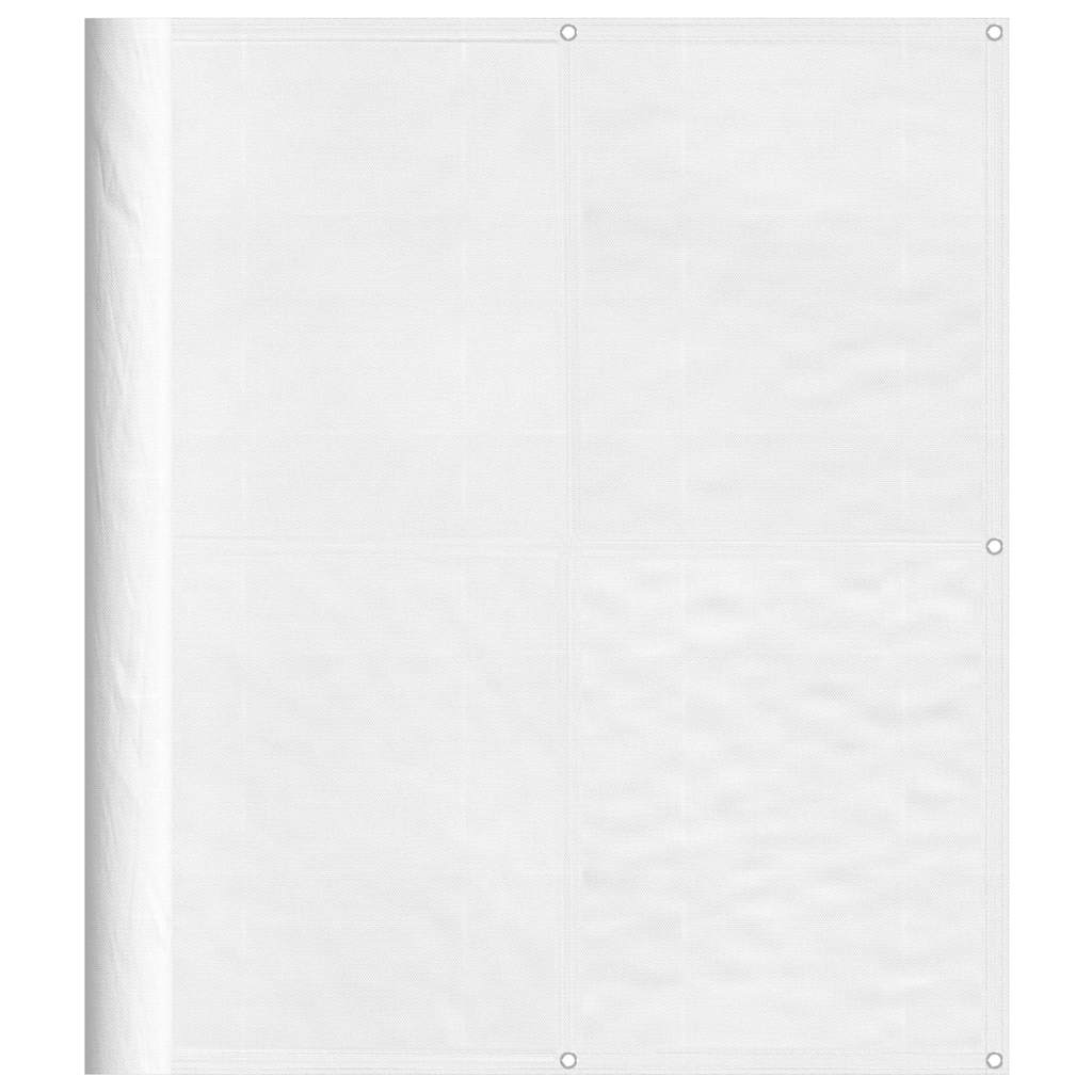 Paravento da Balcone Bianco 120x800 cm 100% Poliestere Oxford