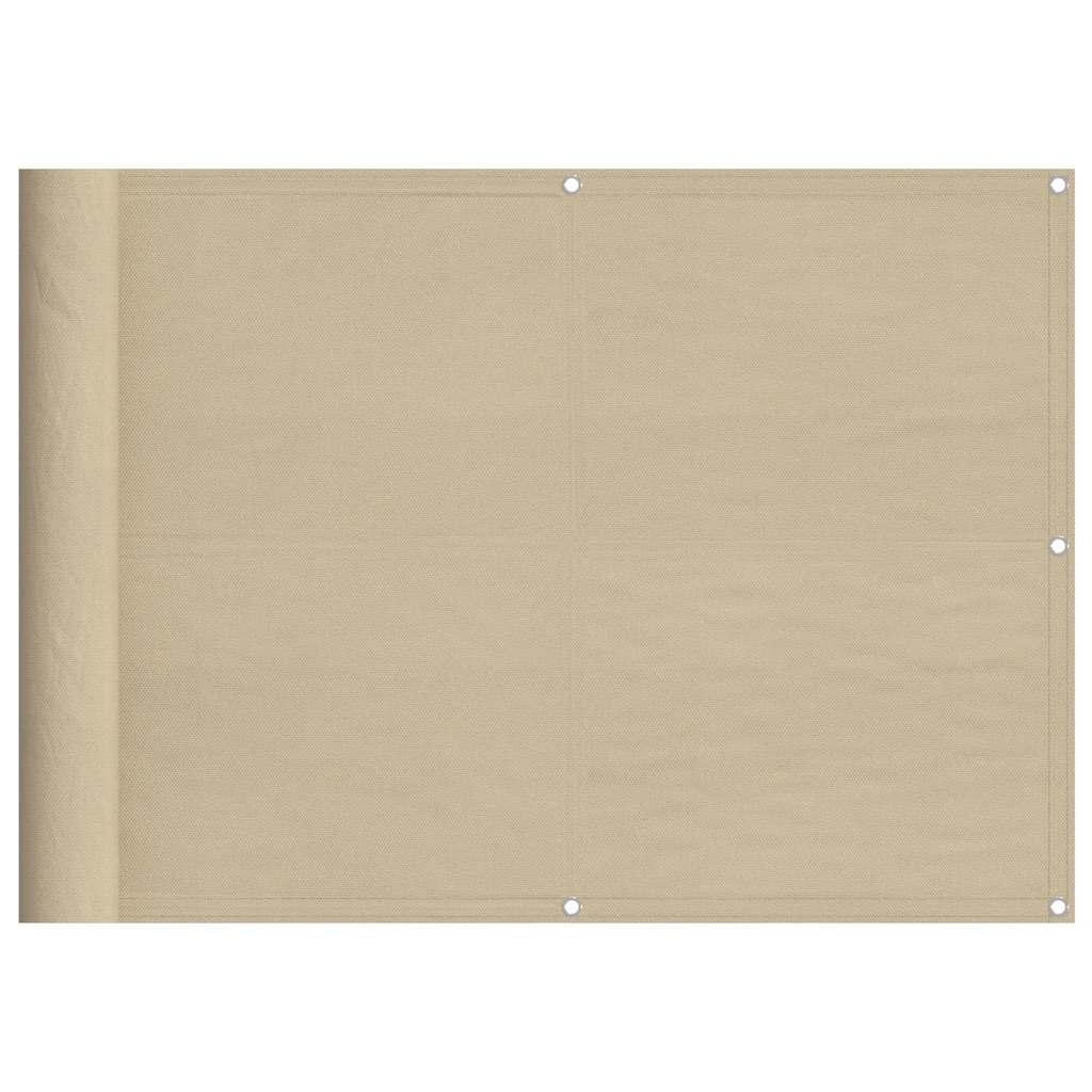 Paravento da Balcone Beige 75x700 cm 100% Poliestere Oxford