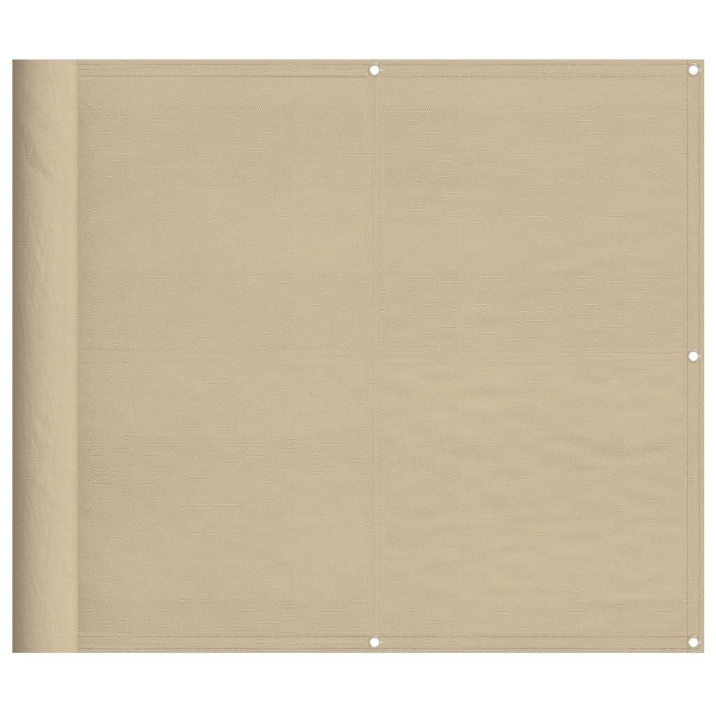 Paravento da Balcone Beige 90x800 cm 100% Poliestere Oxford
