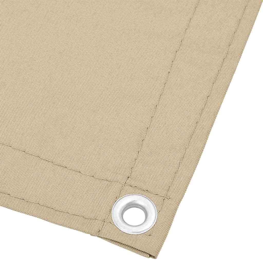 Paravento da Balcone Beige 120x1000 cm 100% Poliestere Oxford