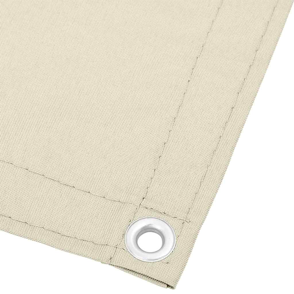 Paravento da Balcone Crema 90x700 cm 100% Poliestere Oxford