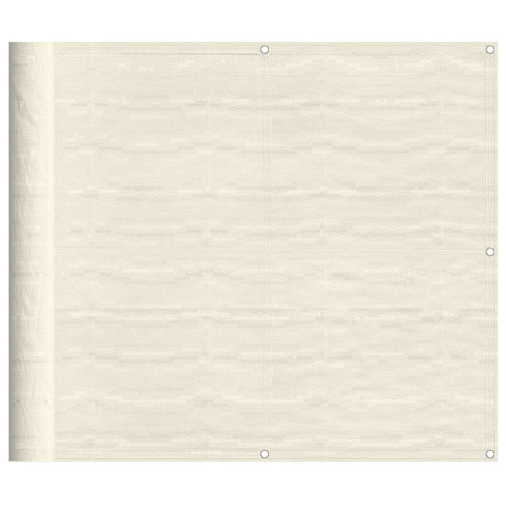 Paravento da Balcone Crema 90x800 cm 100% Poliestere Oxford