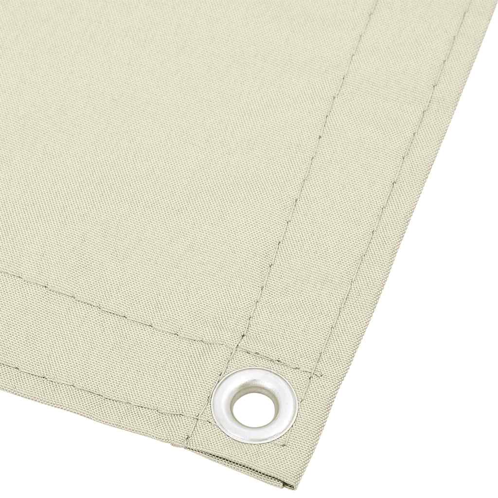 Paravento da Balcone Crema 120x700 cm 100% Poliestere Oxford