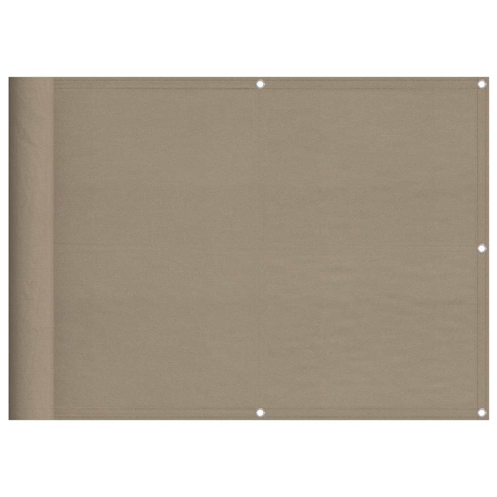 Paravento da Balcone Tortora 75x700 cm 100% Poliestere Oxford