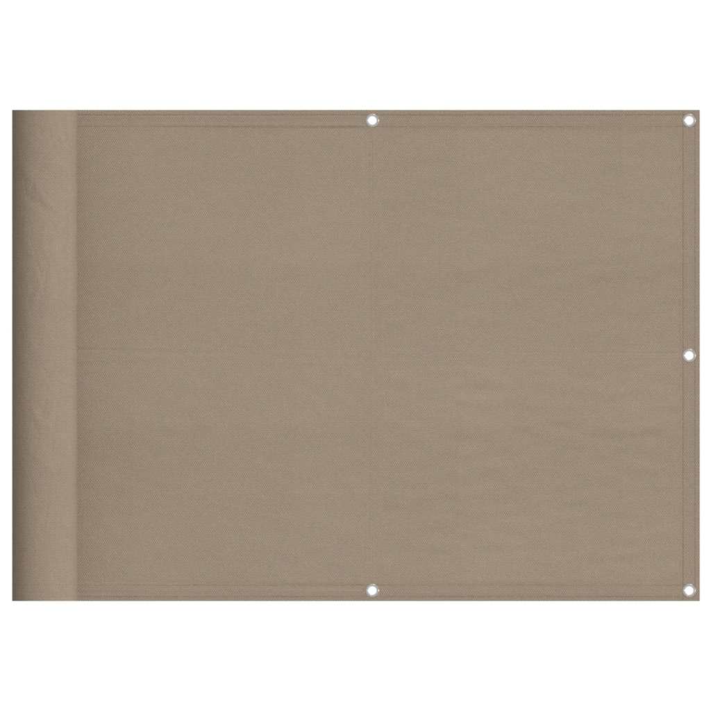 Paravento da Balcone Tortora 75x1000 cm 100% Poliestere Oxford