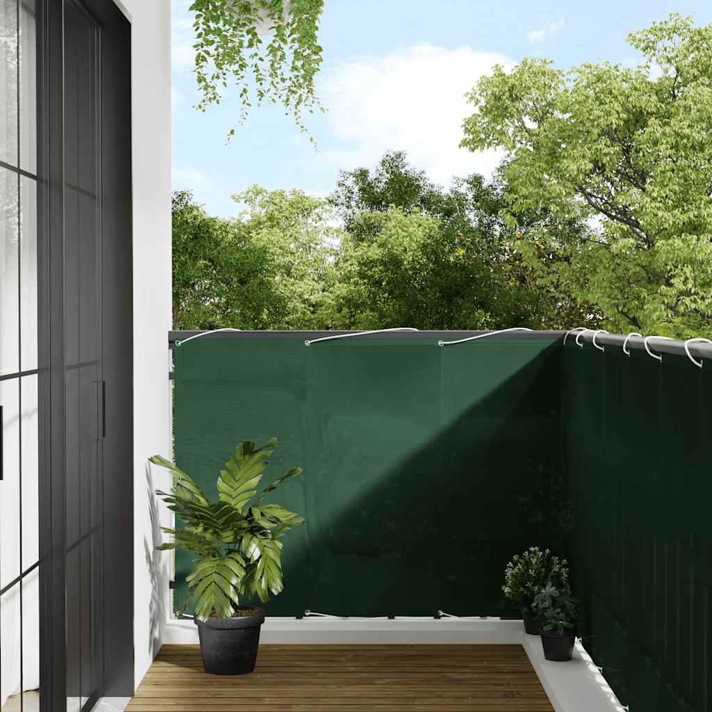 Paravento Balcone Verde Scuro 120x700 cm 100% Poliestere Oxford