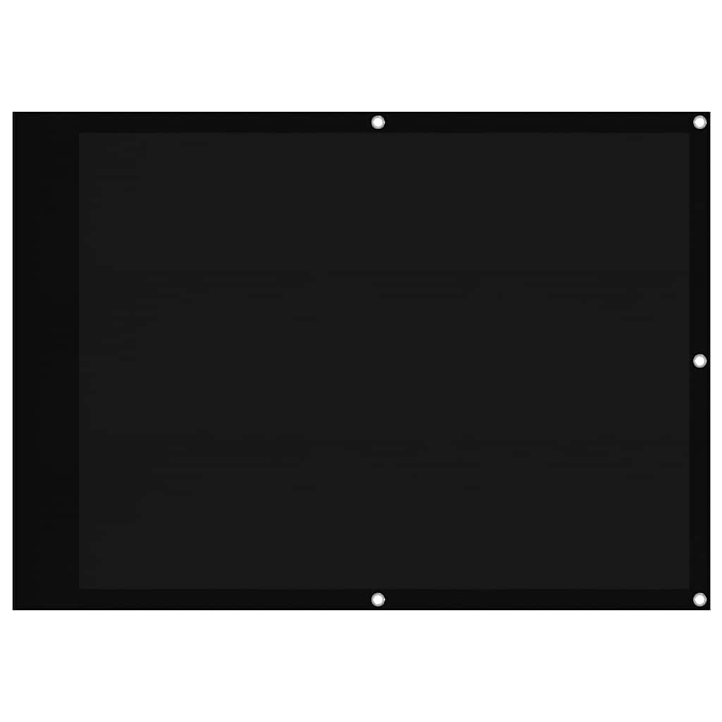 Paravento da Balcone Nero 75x700 cm 100% Poliestere Oxford