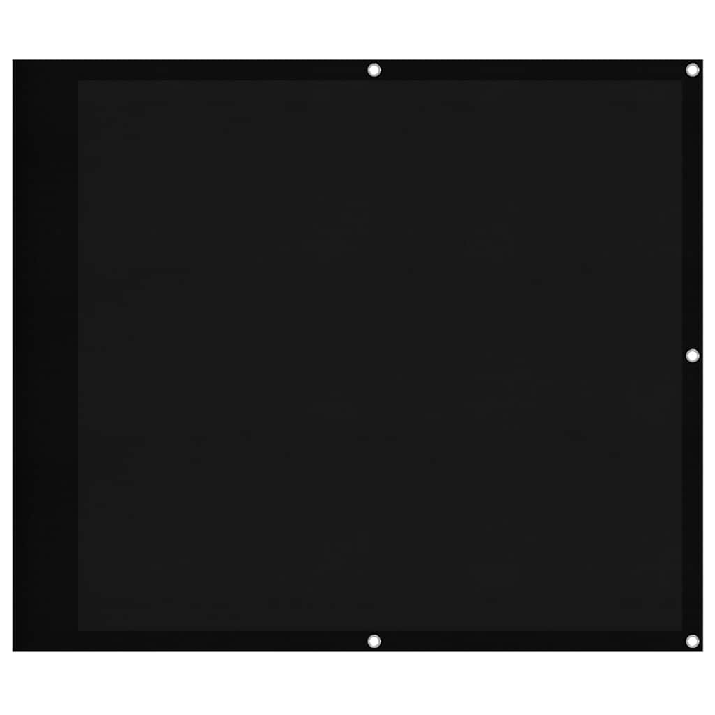 Paravento da Balcone Nero 90x700 cm 100% Poliestere Oxford