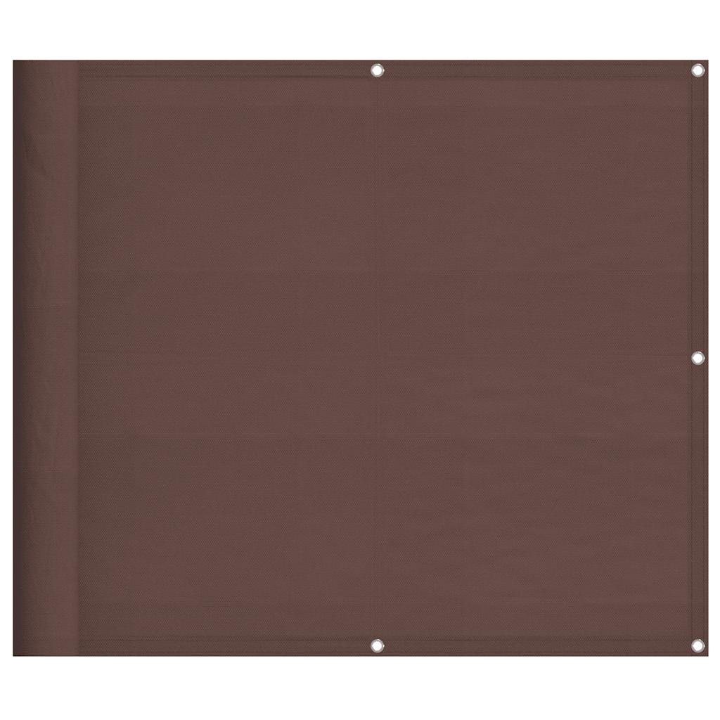 Paravento da Balcone Marrone 90x800 cm 100% Poliestere Oxford