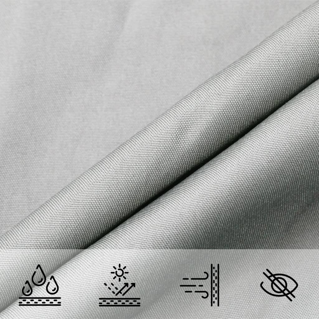 Vela Parasole Grigio Chiaro 6x3 m 100% Poliestere Oxford