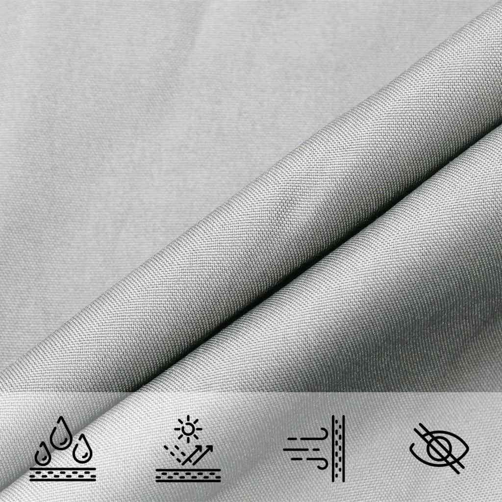Vela Parasole Grigio Chiaro 5x5x5 m 100% Poliestere Oxford