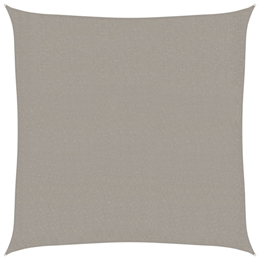 Vela Parasole 160 g/m² Quadrata Grigio Chiaro 3x3 m in HDPE