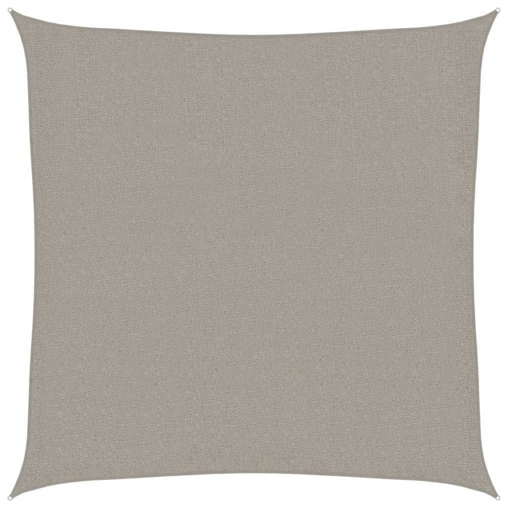 Vela Parasole 160 g/m² Quadrata Grigio Chiaro 3,6x3,6 m in HDPE