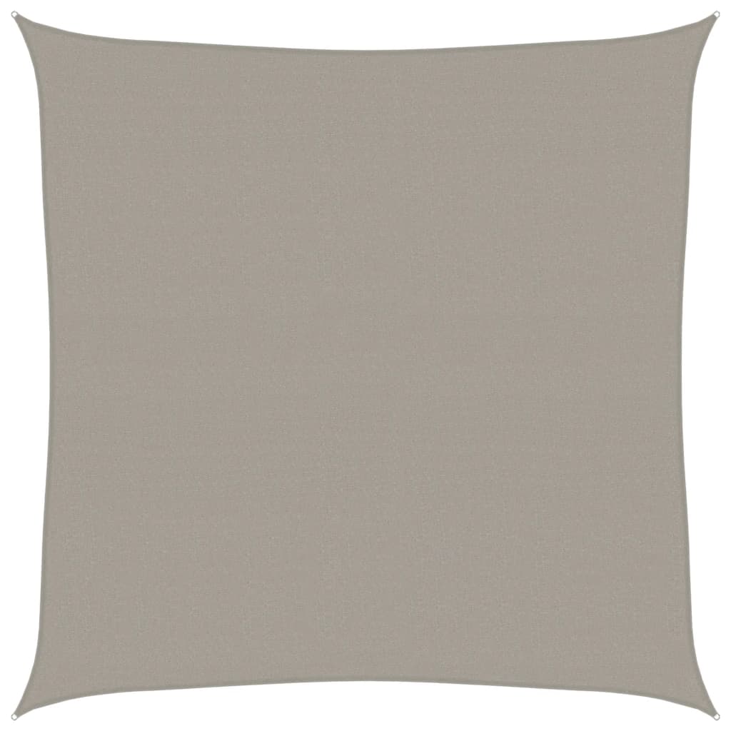 Vela Parasole 160 g/m² Quadrata Grigio Chiaro 4,5x4,5 m in HDPE