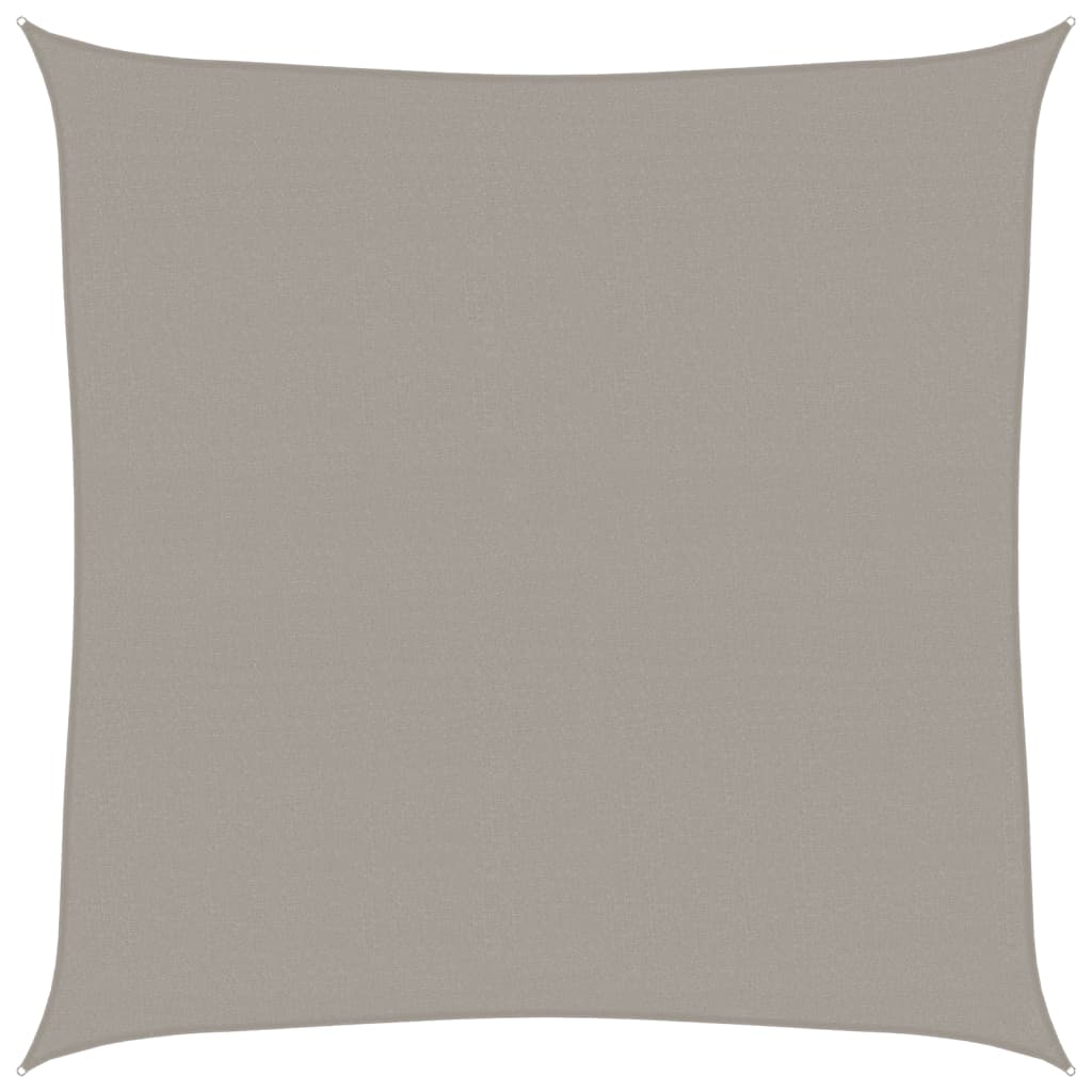 Vela Parasole 160 g/m² Quadrata Grigio Chiaro 6x6 m in HDPE