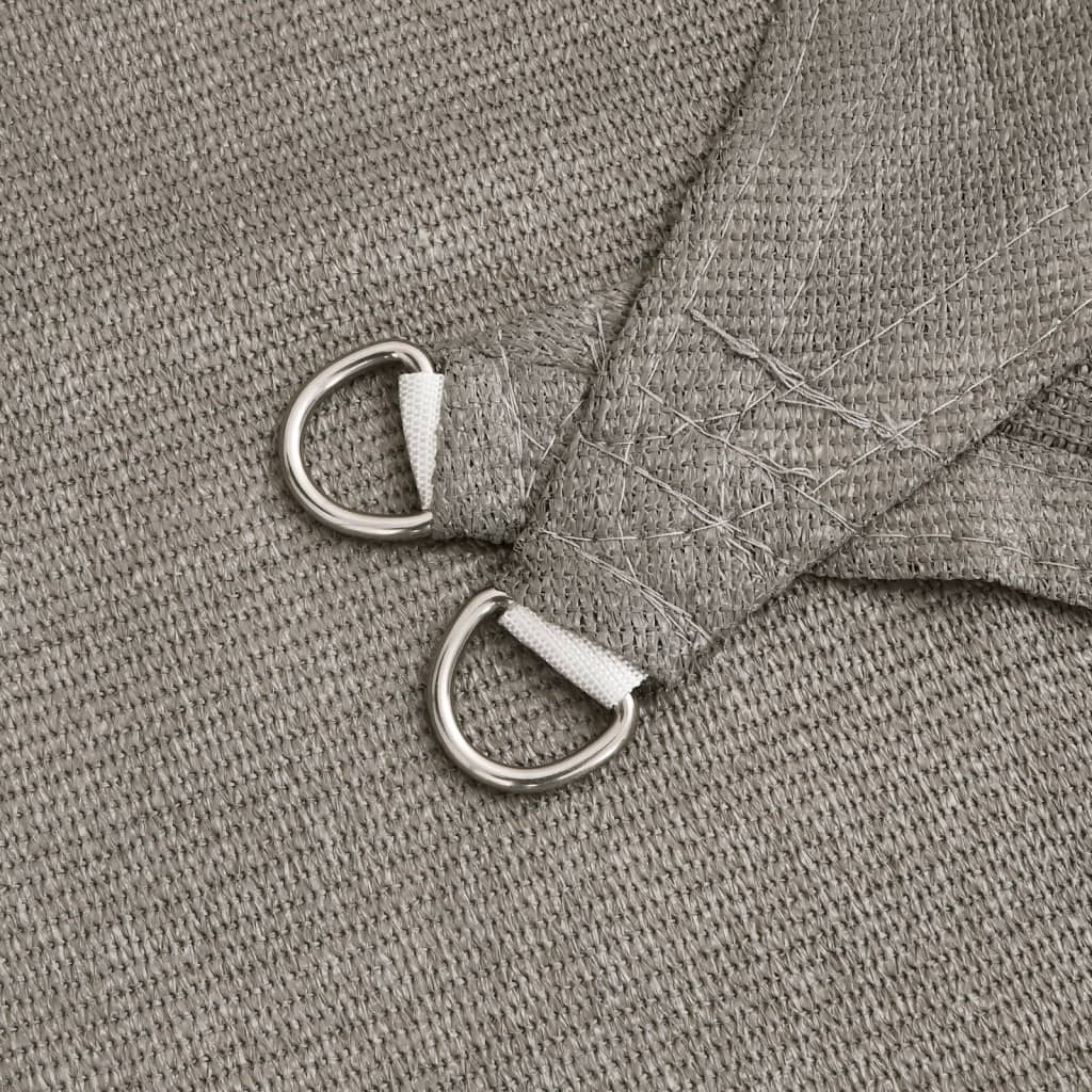Vela Parasole 160 g/m² Quadrata Grigio Chiaro 7x7 m in HDPE