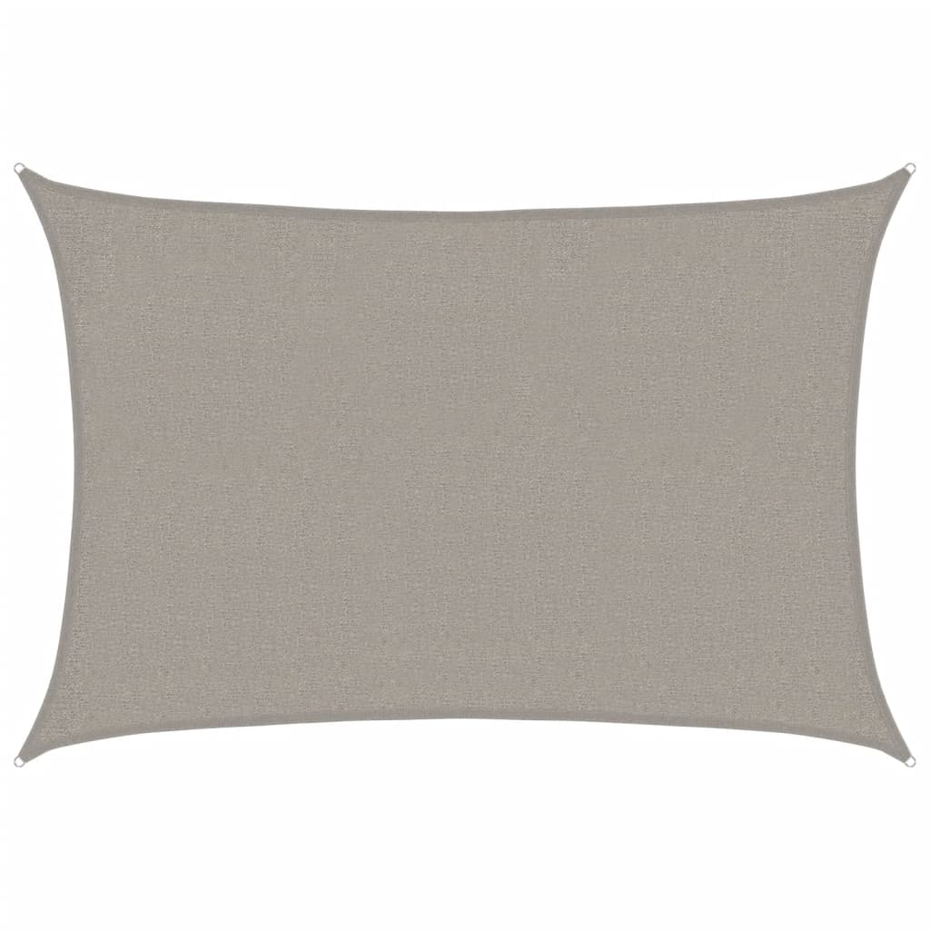 Vela Parasole 160 g/m² Rettangolare Grigio Chiaro 2x3 m in HDPE