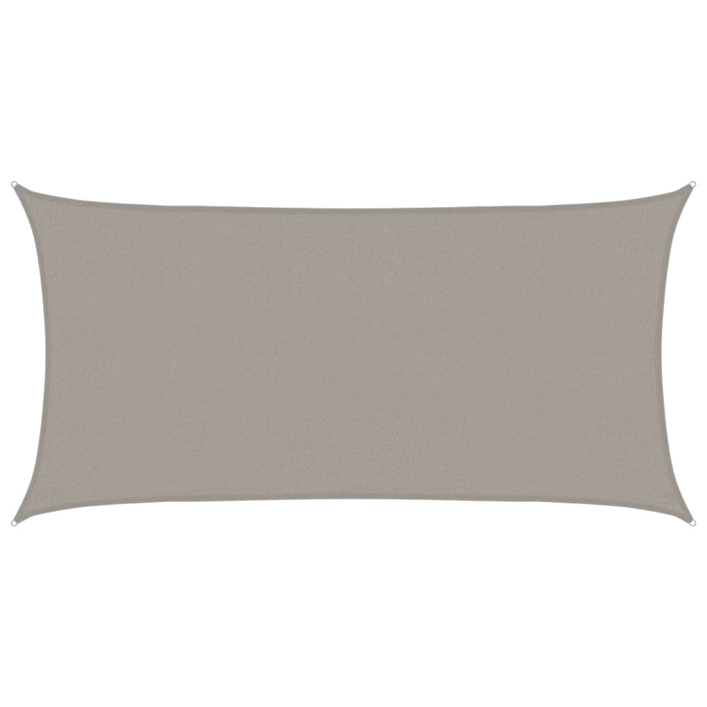 Vela Parasole 160 g/m² Rettangolare Grigio Chiaro 2x3,5 m HDPE