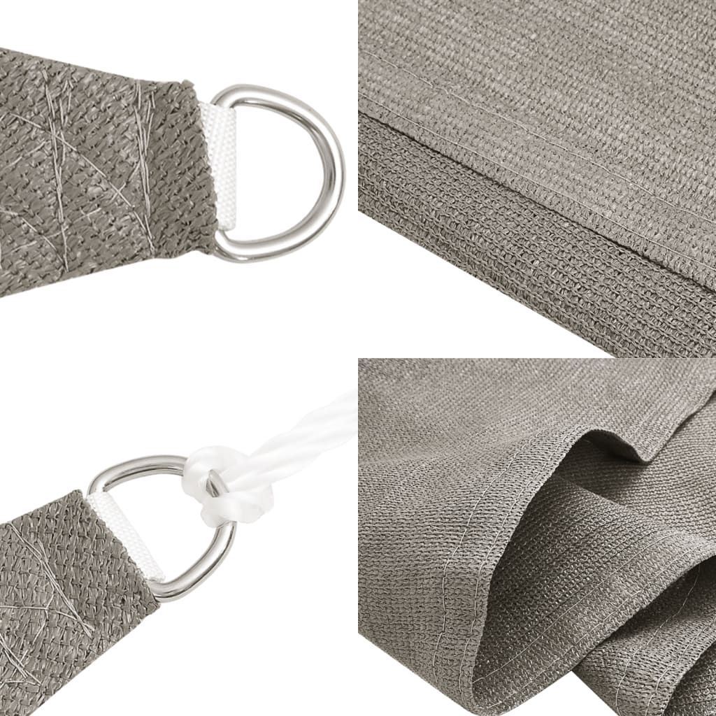 Vela Parasole 160 g/m² Rettangolare Grigio Chiaro 2x4,5 m HDPE