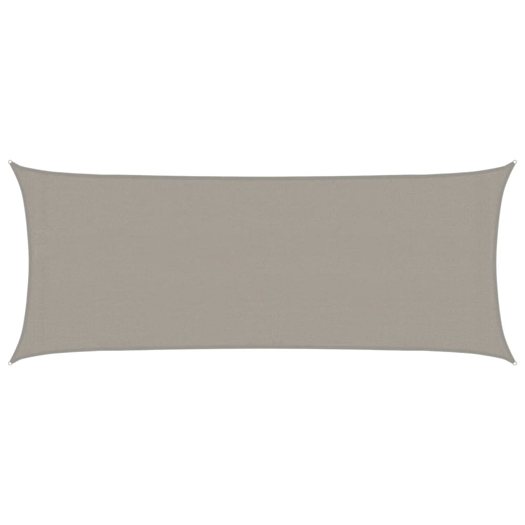 Vela Parasole 160 g/m² Rettangolare Grigio Chiaro 2x5 m in HDPE