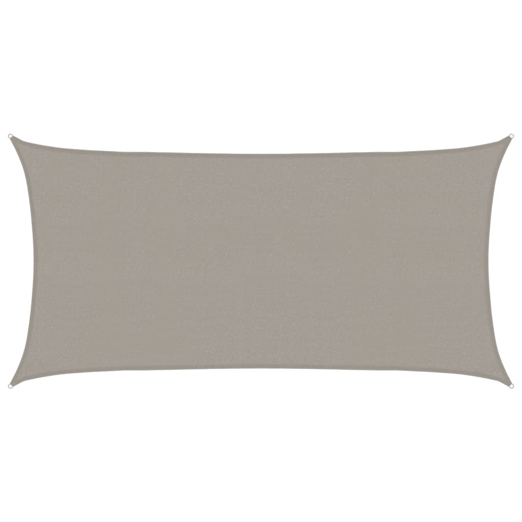 Vela Parasole 160 g/m² Rettangolare Grigio Chiaro 2,5x5 m HDPE