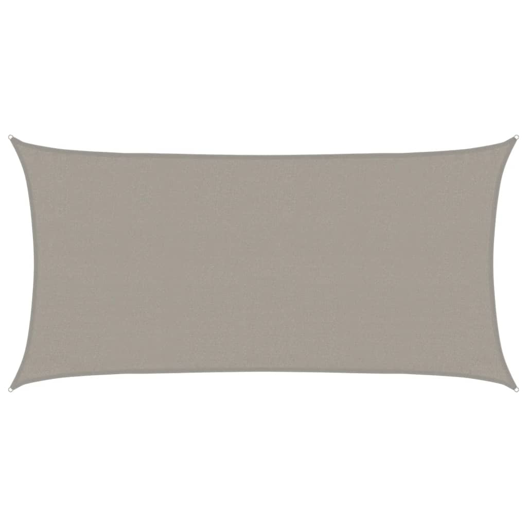 Vela Parasole 160 g/m² Rettangolare Grigio Chiaro 3x6 m in HDPE