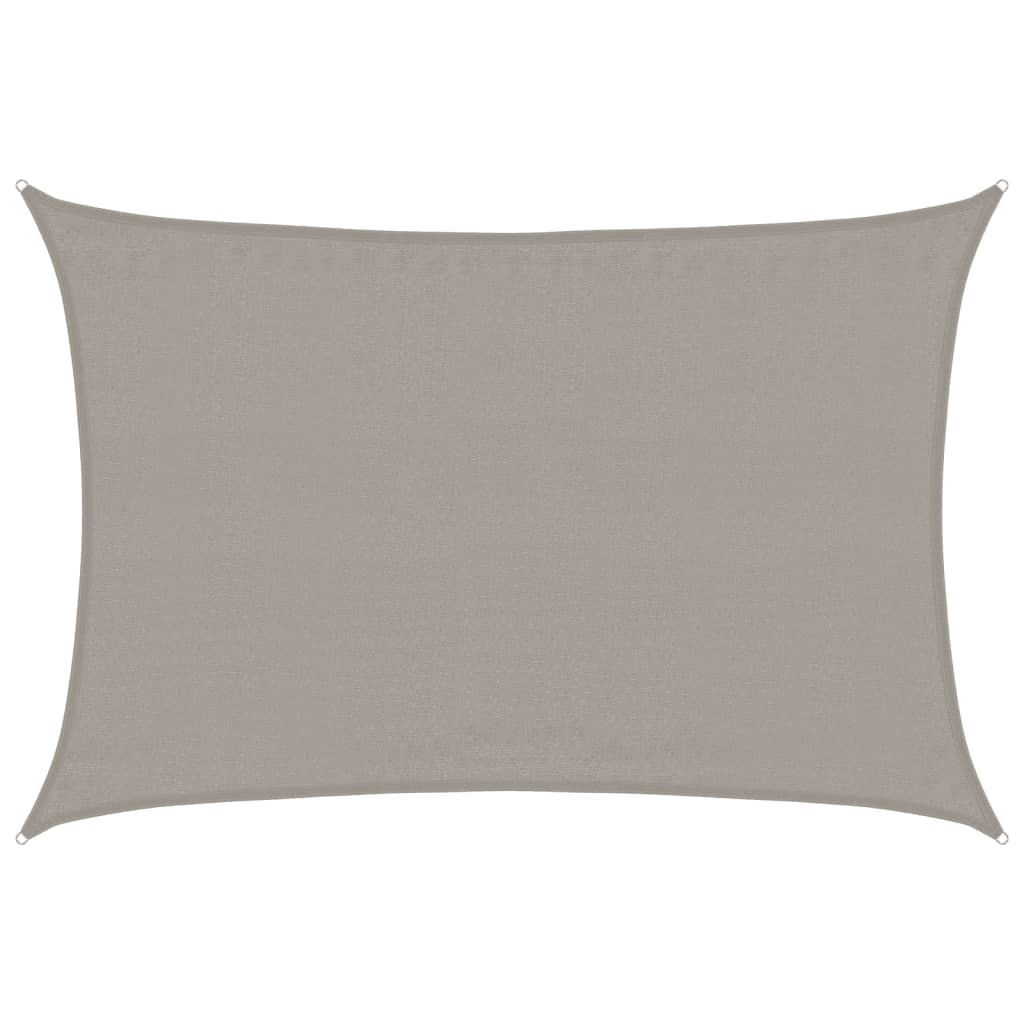 Vela Parasole 160 g/m² Rettangolare Grigio Chiaro 3,5x4,5m HDPE