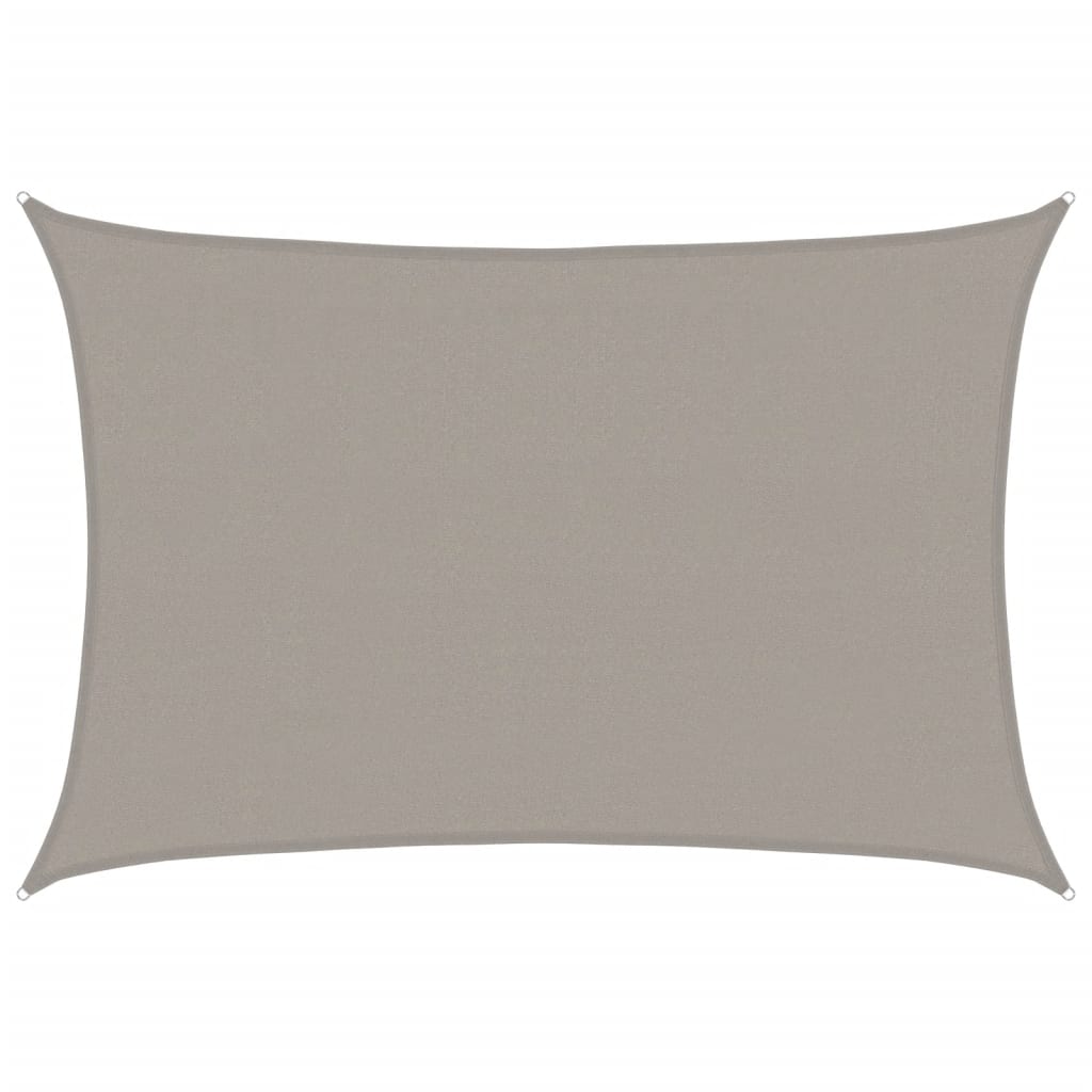 Vela Parasole 160 g/m² Rettangolare Grigio Chiaro 4x5 m in HDPE
