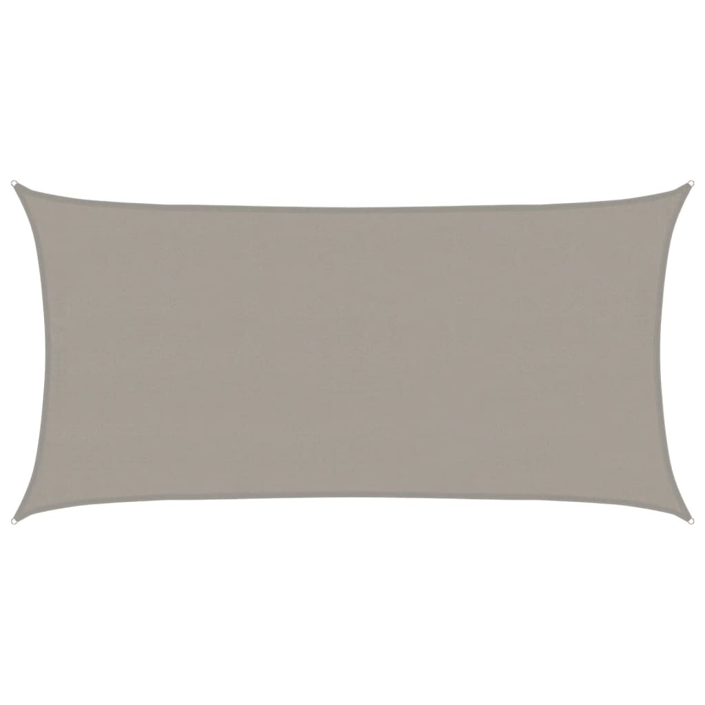 Vela Parasole 160 g/m² Rettangolare Grigio Chiaro 4x7 m in HDPE