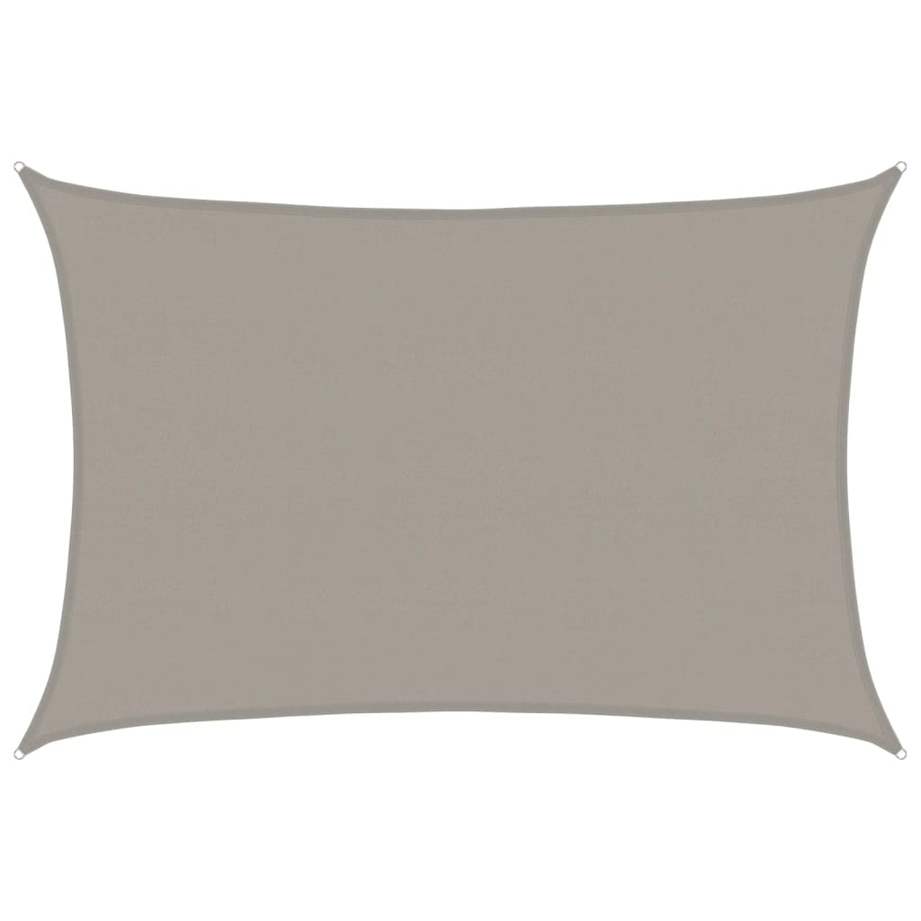 Vela Parasole 160 g/m² Rettangolare Grigio Chiaro 5x6 m in HDPE