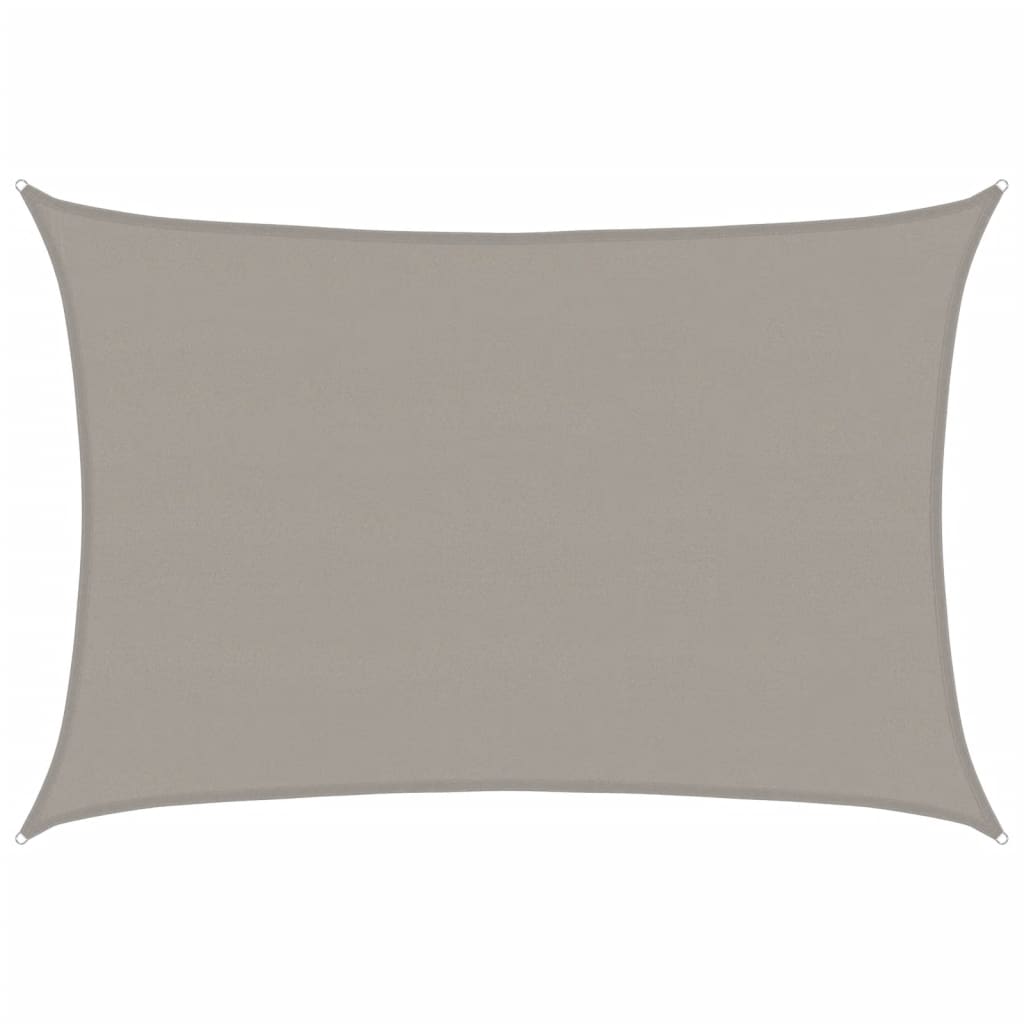 Vela Parasole 160 g/m² Rettangolare Grigio Chiaro 5x7 m in HDPE