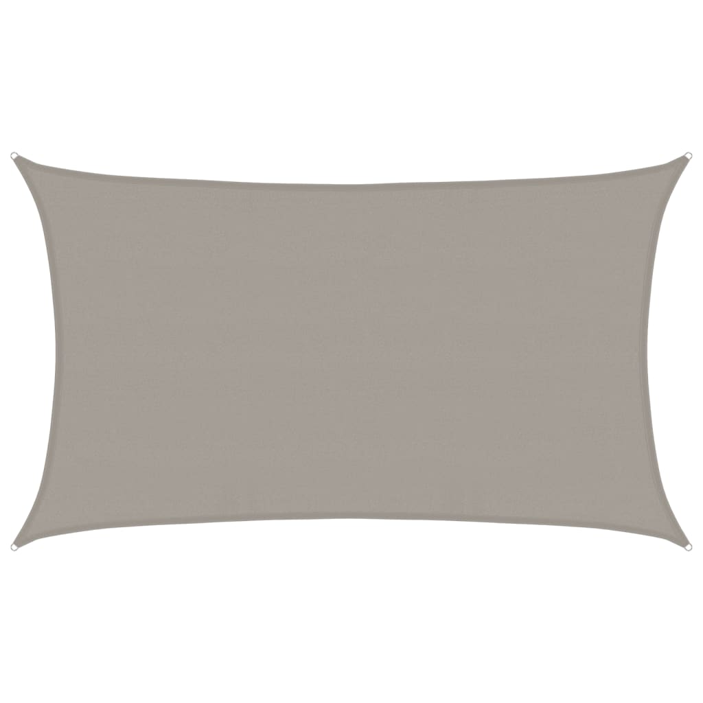 Vela Parasole 160 g/m² Rettangolare Grigio Chiaro 5x8 m in HDPE