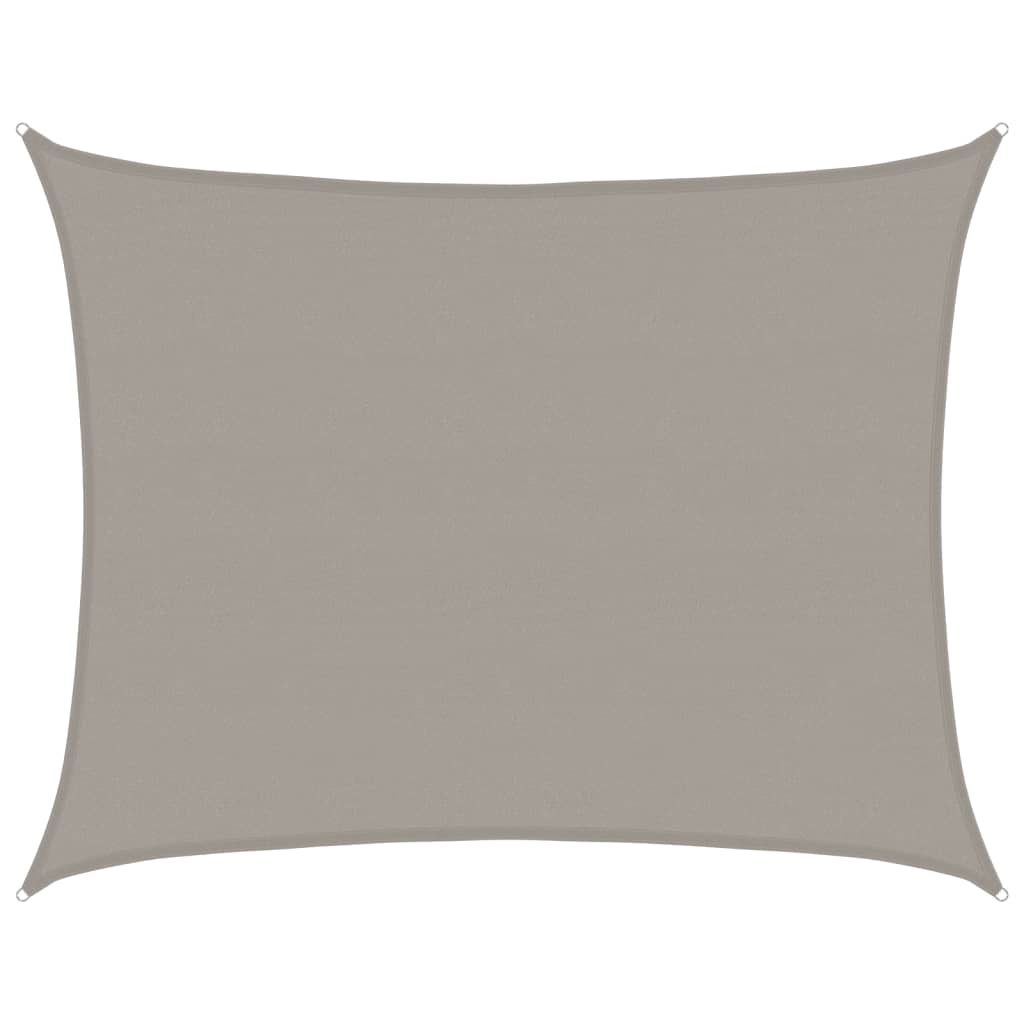 Vela Parasole 160 g/m² Rettangolare Grigio Chiaro 6x8 m in HDPE