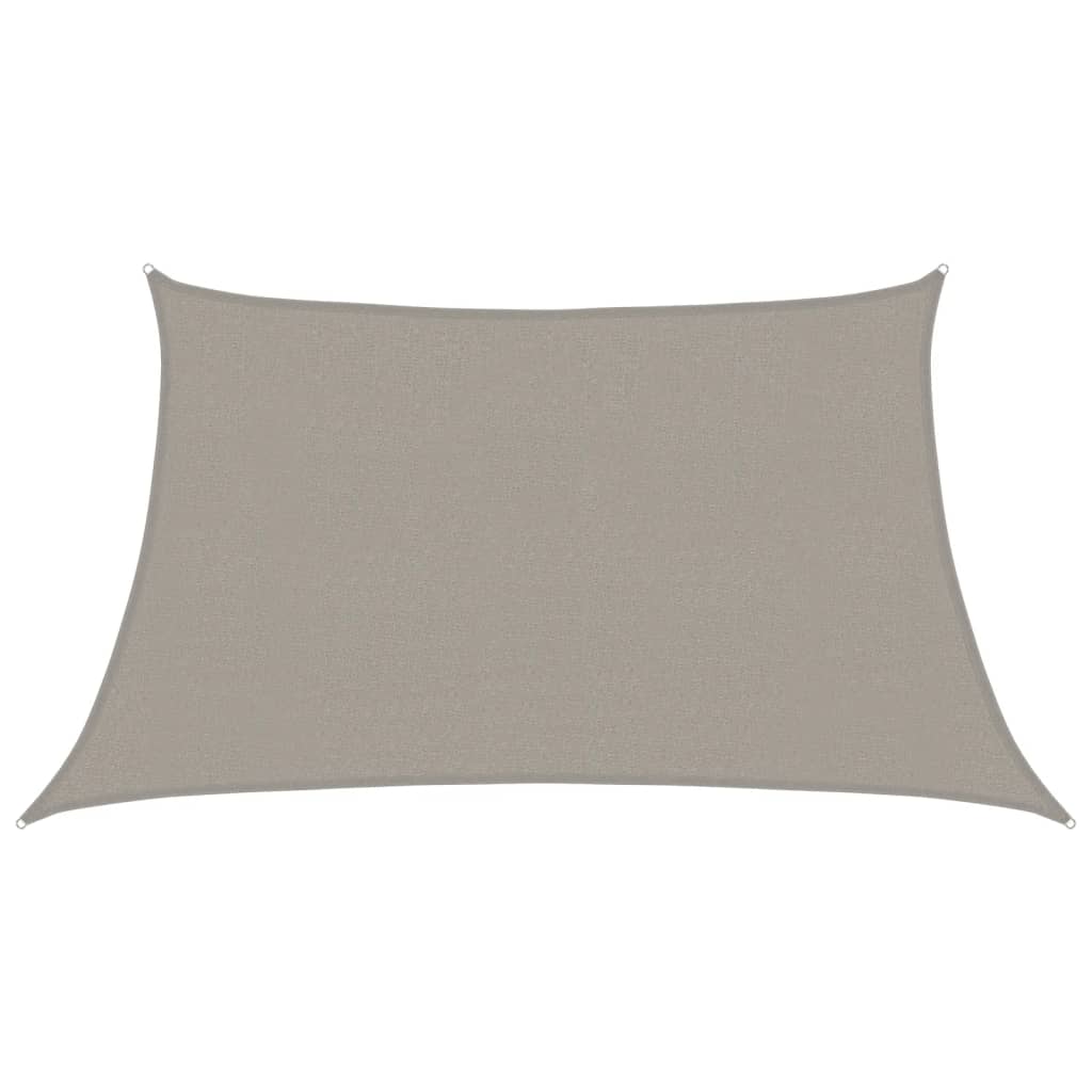 Vela Parasole 160 g/m² Trapezio Grigio Chiaro 3/4x2 m in HDPE
