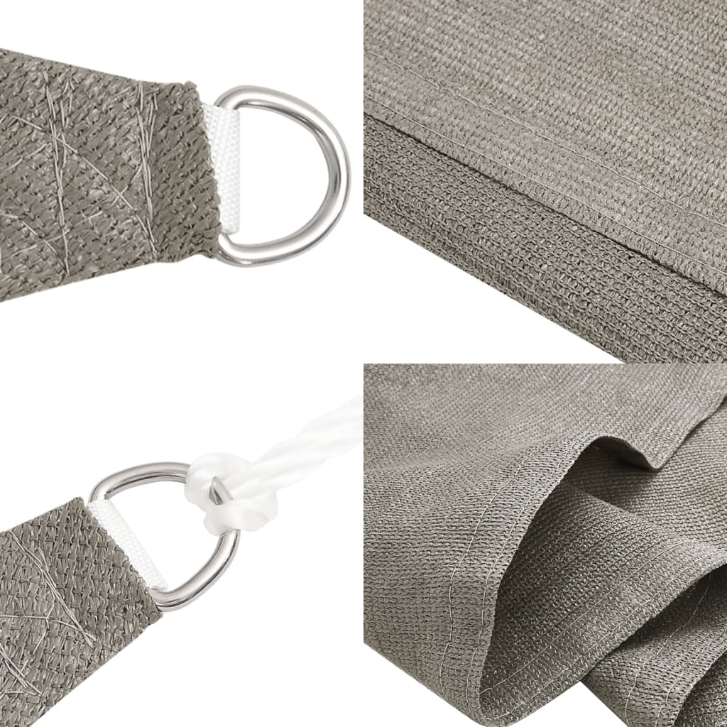Vela Parasole 160 g/m² Trapezio Grigio Chiaro 3/4x2 m in HDPE