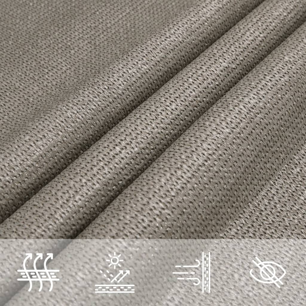 Vela Parasole 160 g/m² Trapezio Grigio Chiaro 3/4x2 m in HDPE