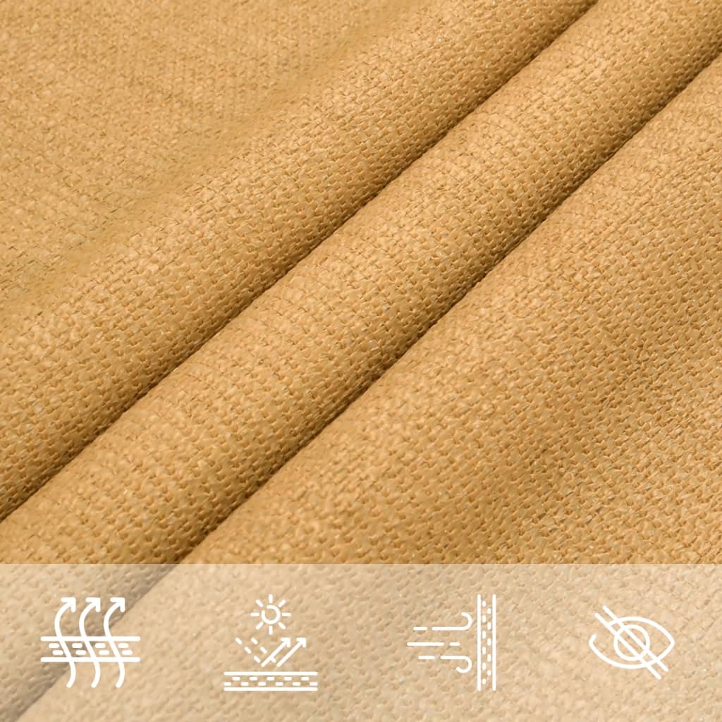 Vela Parasole 160 g/m² Quadrata Sabbia 7x7 m in HDPE
