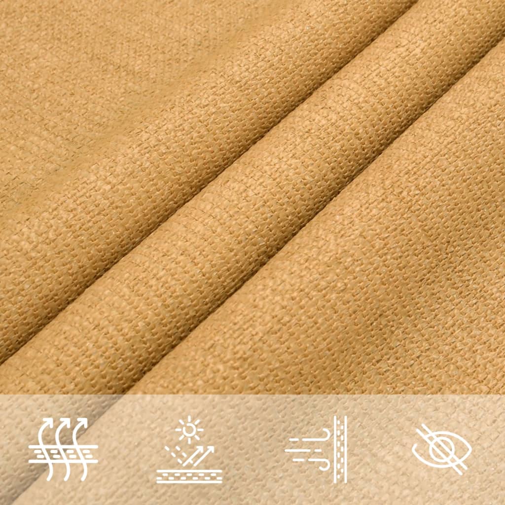 Vela Parasole 160 g/m² Rettangolare Sabbia 2x3 m in HDPE
