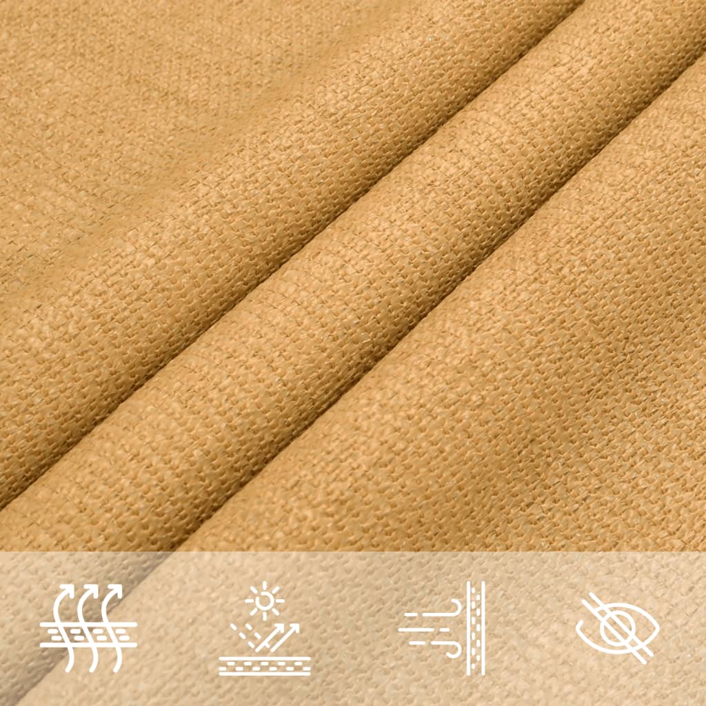 Vela Parasole 160 g/m² Rettangolare Sabbia 2,5x3 m in HDPE
