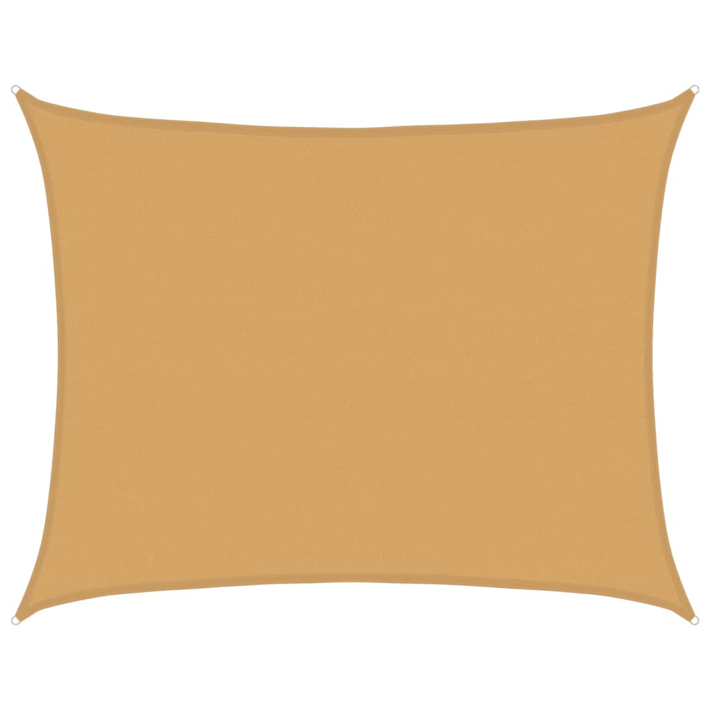 Vela Parasole 160 g/m² Rettangolare Sabbia 6x7 m in HDPE