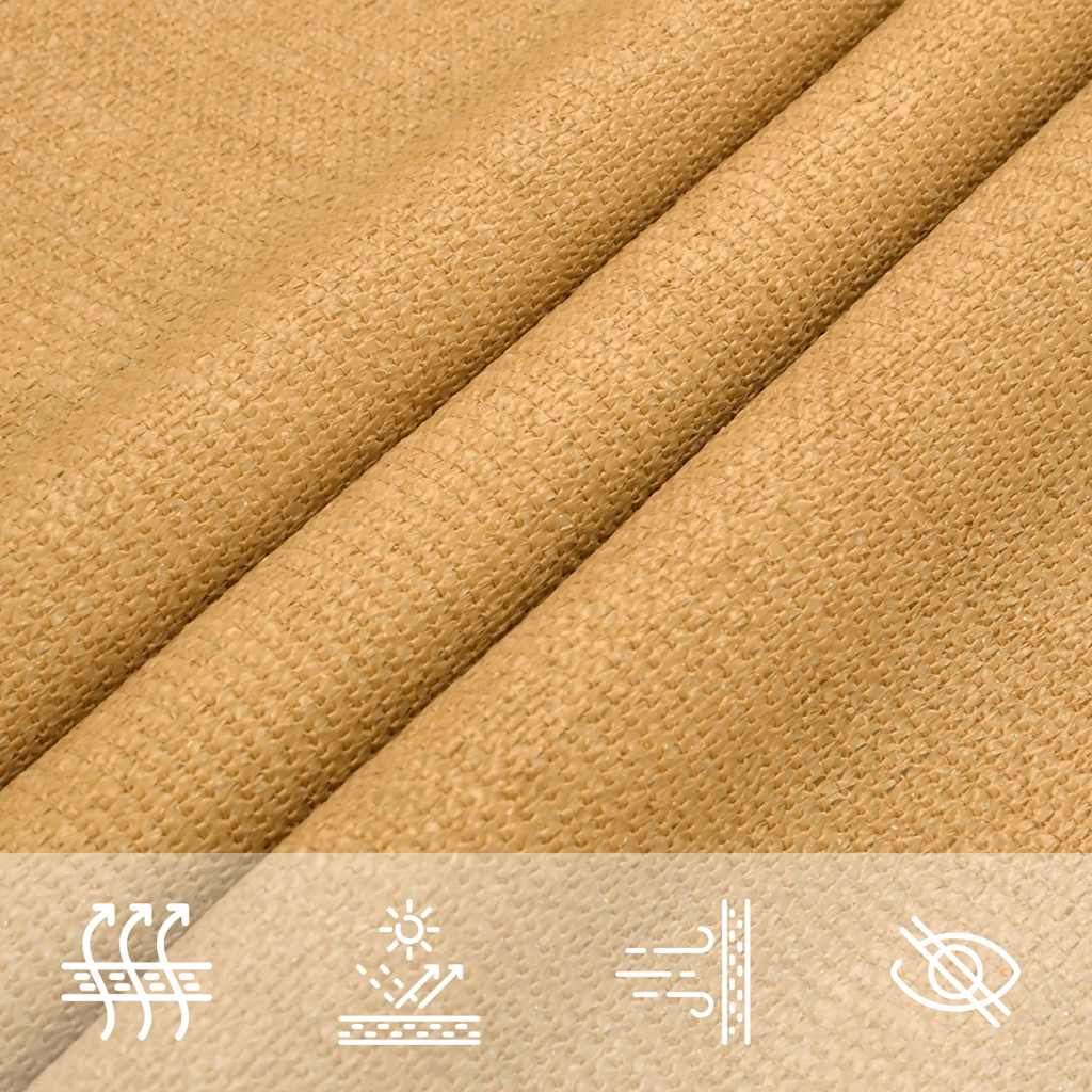 Vela Parasole 160 g/m² Triangolare Sabbia 2,5x2,5x3,5 m in HDPE