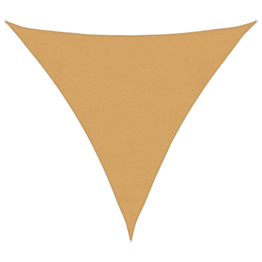 Vela Parasole 160 g/m² Triangolare Sabbia 3x3x3 m in HDPE