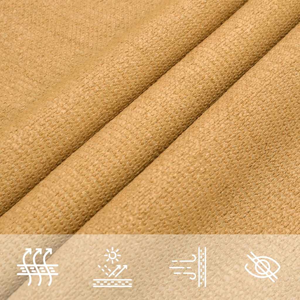 Vela Parasole 160 g/m² Triangolare Sabbia 3x4x4 m in HDPE