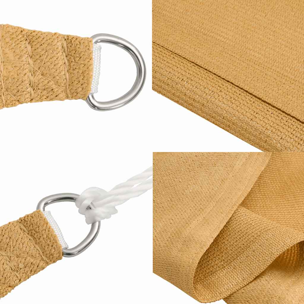 Vela Parasole 160 g/m² Triangolare Sabbia 4,5x4,5x4,5 m in HDPE