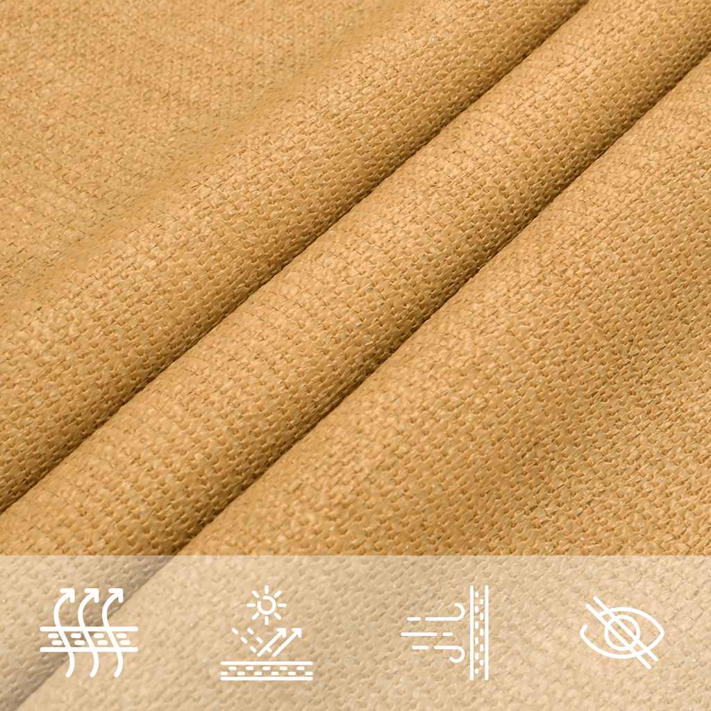 Vela Parasole 160 g/m² Triangolare Sabbia 4,5x4,5x4,5 m in HDPE
