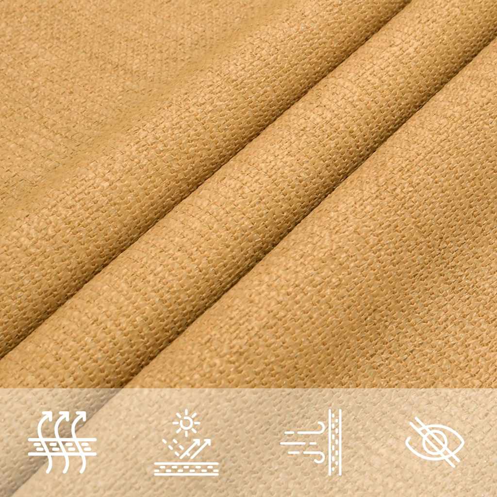 Vela Parasole 160 g/m² Triangolare Sabbia 6x6x6 m in HDPE