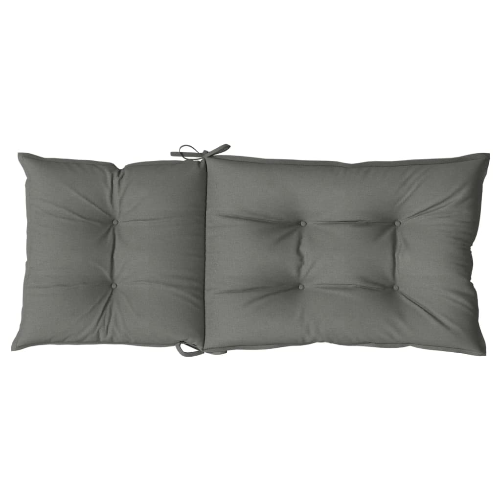 Cuscini Sedia Schiena Alta 6 Grigio Mélange 120x50x7 Tessuto