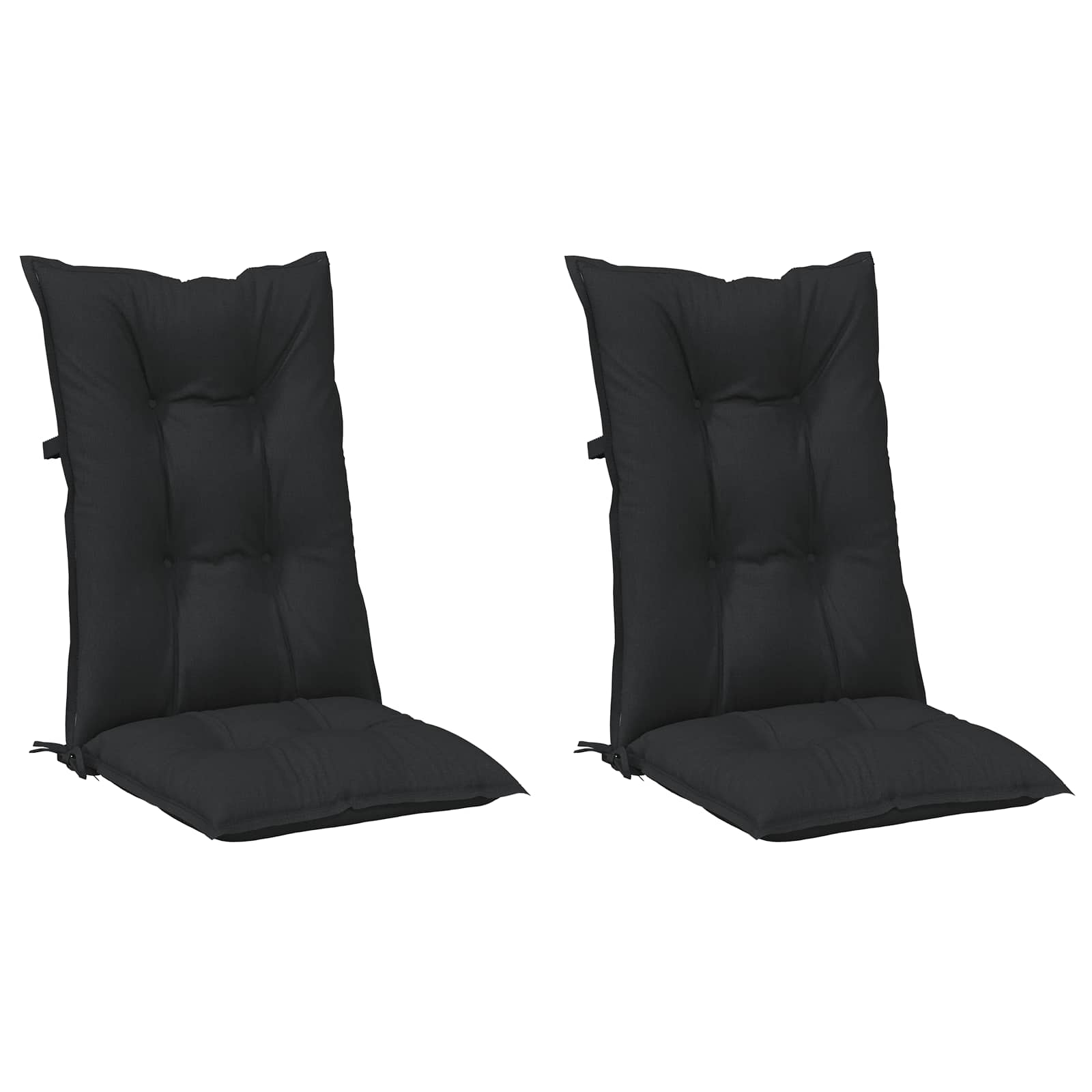 Set di cuscini per sedia alta 2 pz Poliestere Melange nero
