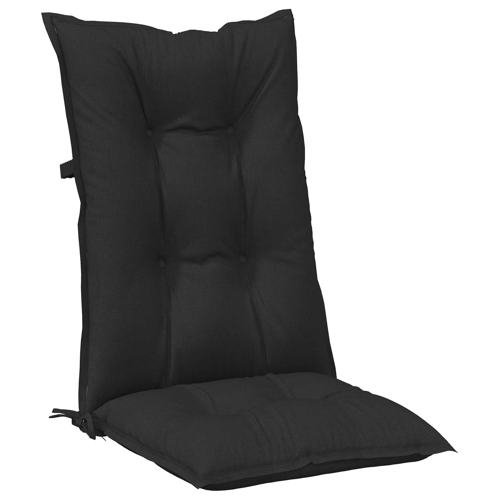 Set di cuscini per sedia alta 2 pz Poliestere Melange nero